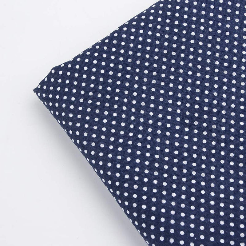 Antetek 7Pcs 20" x 20" Cotton Fabric DIY Making Supplies Quilting Patchwork Fabric Fat Quarter Bundles DIY for Quilting Cotton Patchwork Cushions (Navy Blue, 20" x 20") - Image 4